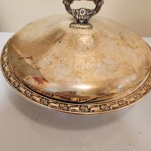 A vintage silver Plated pan.